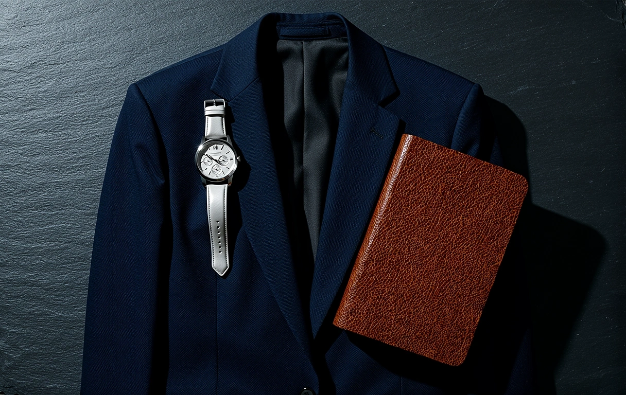 Men's premium style flat-lay
